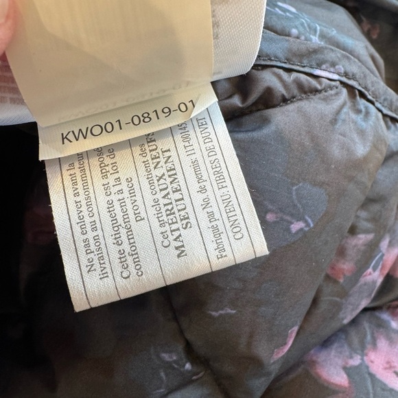 Volcom  Floral Iris Black Quilted Women's Jacket Mid-Length with Pockets / large - Picture 11 of 13